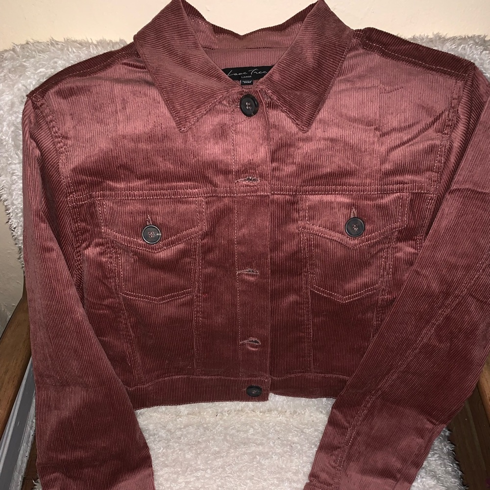 BRAND NEW F21 Corduroy Jacket LARGE,MAUVE